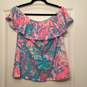 Lilly Pulitzer off the shoulder shirt